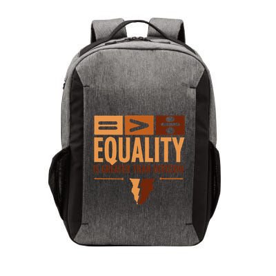 Equality Is Greater Than Division Black History Month Math Vector Backpack
