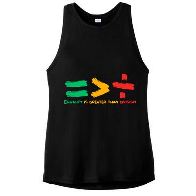 Equality Is Greater Than Division Ladies PosiCharge Tri-Blend Wicking Tank