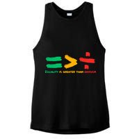Equality Is Greater Than Division Ladies PosiCharge Tri-Blend Wicking Tank