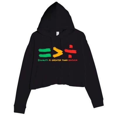Equality Is Greater Than Division Crop Fleece Hoodie