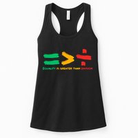 Equality Is Greater Than Division Womens Tank Top