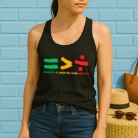 Equality Is Greater Than Division Womens Tank Top