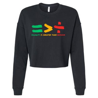 Equality Is Greater Than Division Cropped Pullover Crew