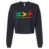 Equality Is Greater Than Division Cropped Pullover Crew