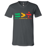 Equality Is Greater Than Division V-Neck T-Shirt