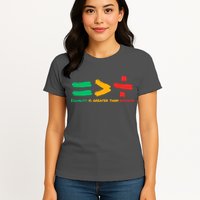 Equality Is Greater Than Division Womens T-Shirt