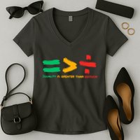 Equality Is Greater Than Division Women's V-Neck T-Shirt