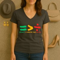 Equality Is Greater Than Division Women's V-Neck T-Shirt