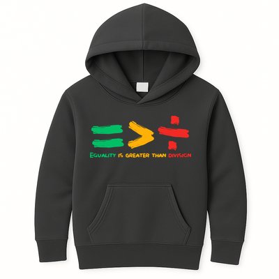 Equality Is Greater Than Division Kids Hoodie
