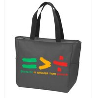 Equality Is Greater Than Division Zip Tote Bag