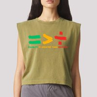 Equality Is Greater Than Division Garment-Dyed Women's Muscle Tee