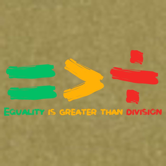 Equality Is Greater Than Division Garment-Dyed Women's Muscle Tee