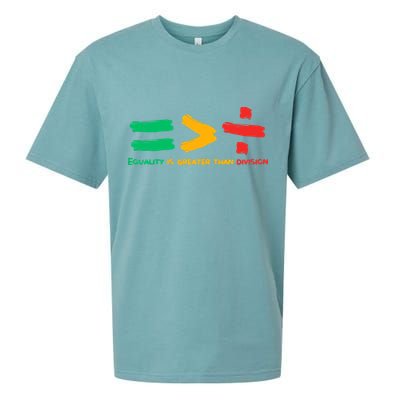Equality Is Greater Than Division Sueded Cloud Jersey T-Shirt