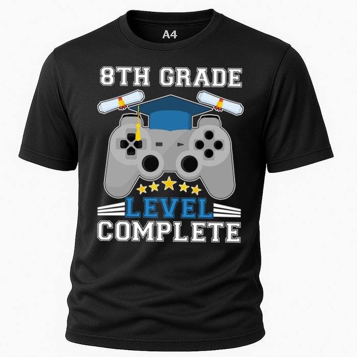 Eight 8th Grade Level Complete Gamer Graduation Cooling Performance Crew T-Shirt