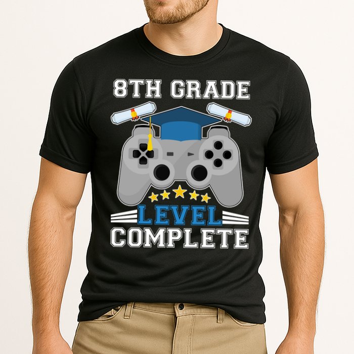 Eight 8th Grade Level Complete Gamer Graduation Cooling Performance Crew T-Shirt