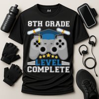 Eight 8th Grade Level Complete Gamer Graduation Cooling Performance Crew T-Shirt