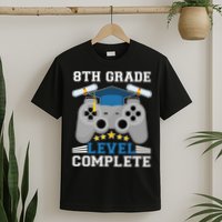 Eight 8th Grade Level Complete Gamer Graduation T-Shirt