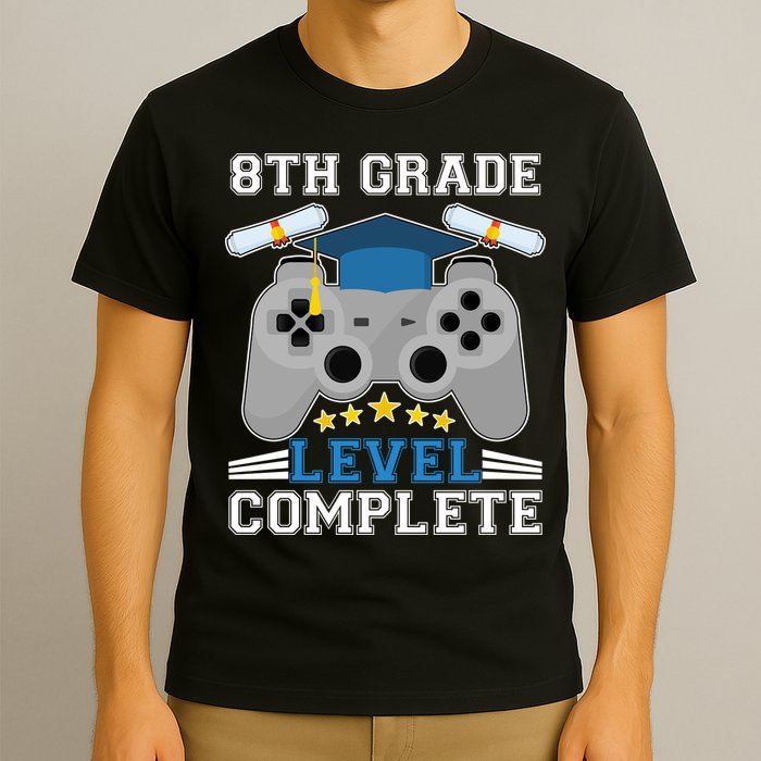 Eight 8th Grade Level Complete Gamer Graduation T-Shirt