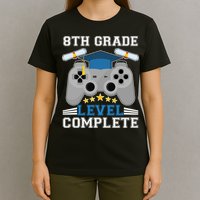 Eight 8th Grade Level Complete Gamer Graduation T-Shirt