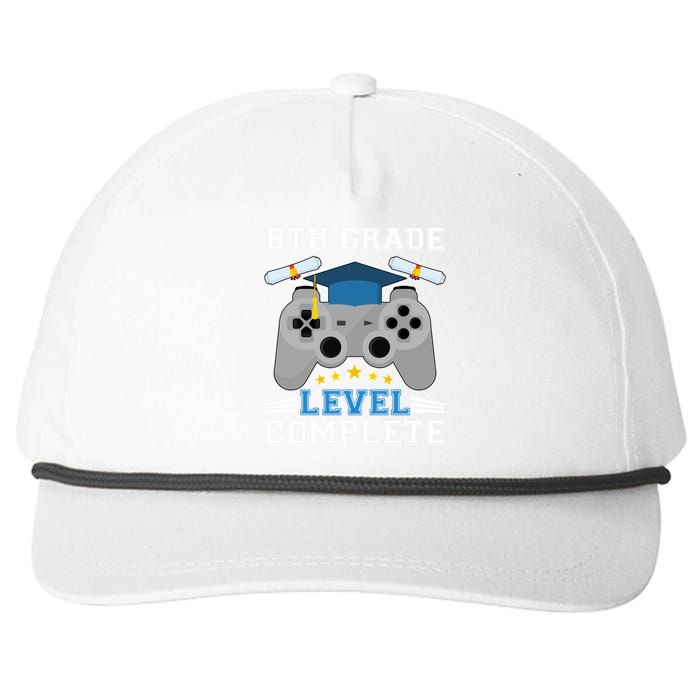 Eight 8th Grade Level Complete Gamer Graduation Snapback Five-Panel Rope Hat