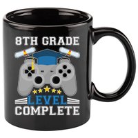Eight 8th Grade Level Complete Gamer Graduation 11oz C Handle Ceramic Mug