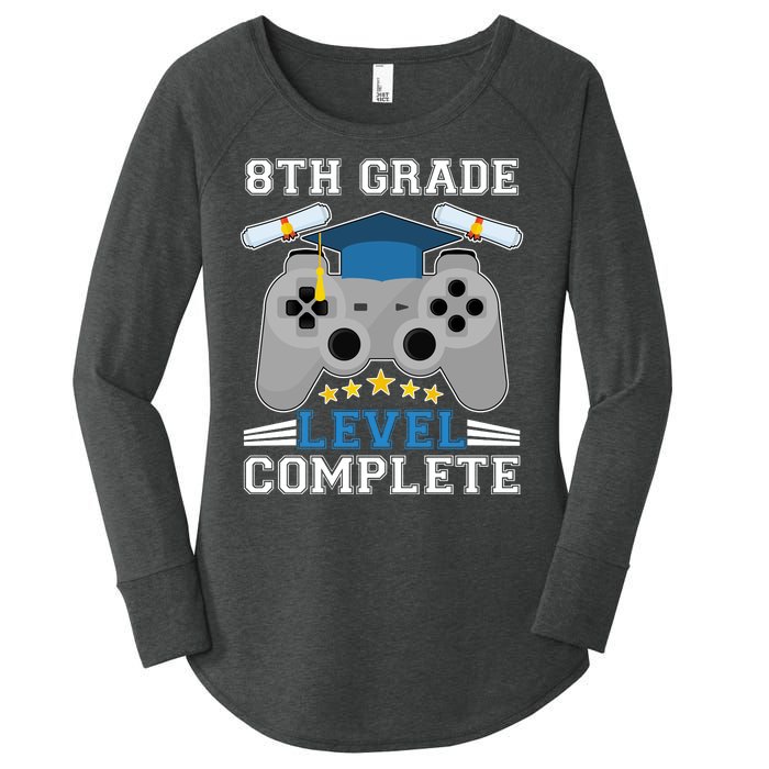 Eight 8th Grade Level Complete Gamer Graduation Women's Perfect Tri Tunic Long Sleeve Shirt