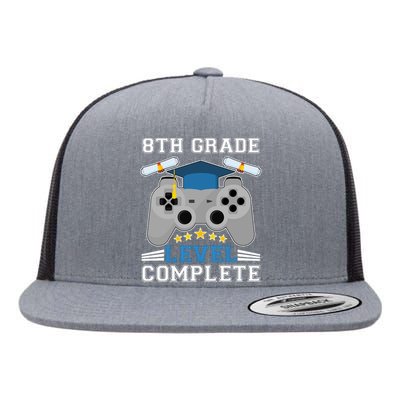 Eight 8th Grade Level Complete Gamer Graduation Flat Bill Trucker Hat