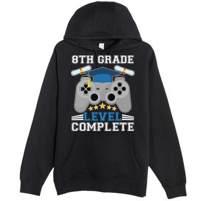 Eight 8th Grade Level Complete Gamer Graduation Premium Pullover Hoodie