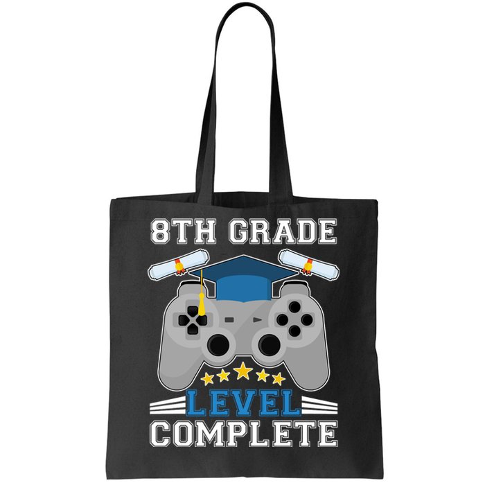 Eight 8th Grade Level Complete Gamer Graduation Tote Bag