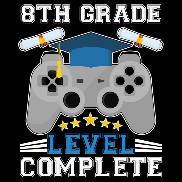Eight 8th Grade Level Complete Gamer Graduation Premium T-Shirt