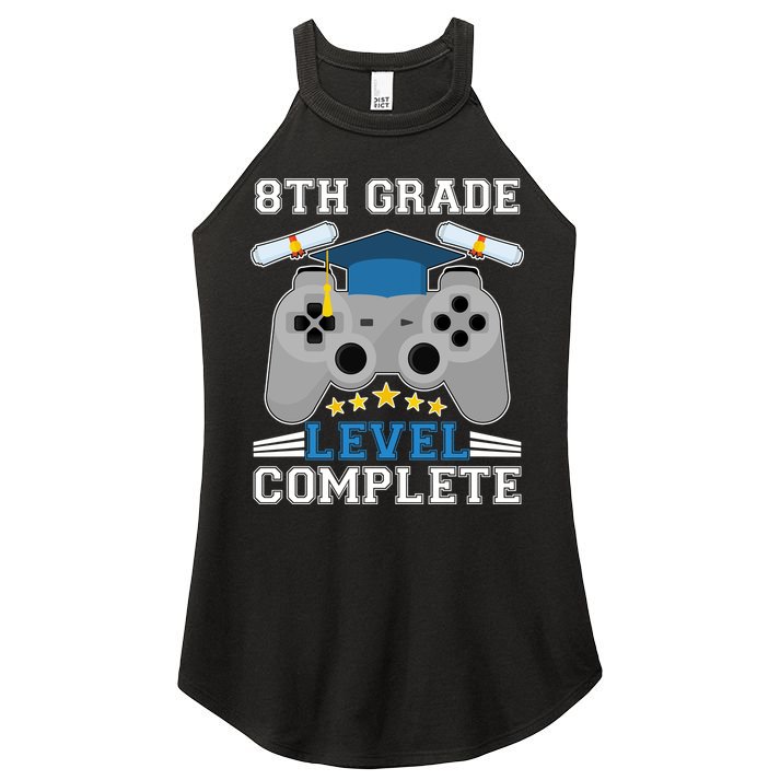Eight 8th Grade Level Complete Gamer Graduation Women's Perfect Tri Rocker Tank