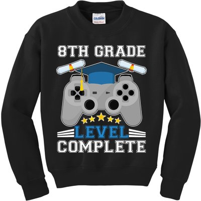 Eight 8th Grade Level Complete Gamer Graduation Kids Sweatshirt