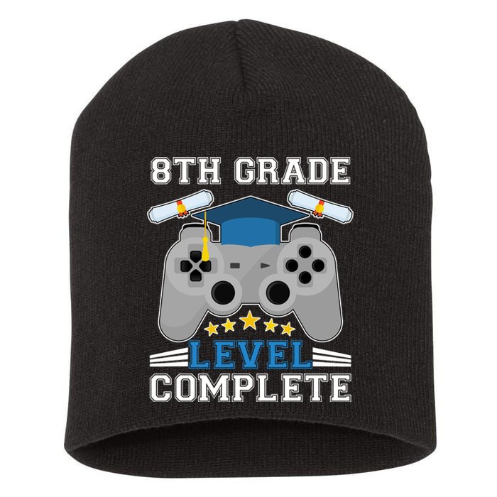 Eight 8th Grade Level Complete Gamer Graduation Short Acrylic Beanie