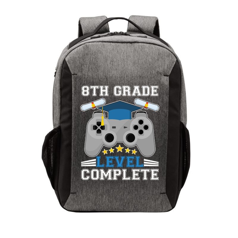 Eight 8th Grade Level Complete Gamer Graduation Vector Backpack