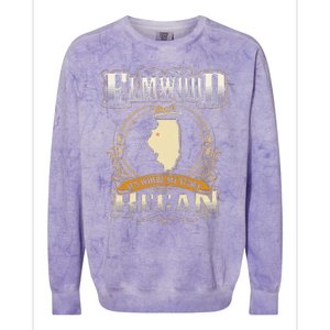 Elmwood Illinois Hometown Where My Story Began Colorblast Crewneck Sweatshirt