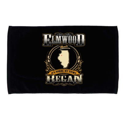 Elmwood Illinois Hometown Where My Story Began Microfiber Hand Towel