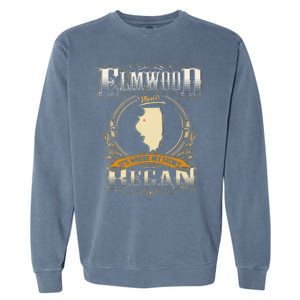 Elmwood Illinois Hometown Where My Story Began Garment-Dyed Sweatshirt