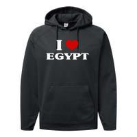 Egypt I Heart Egypt Souvenir I Love Egypt Performance Fleece Hoodie