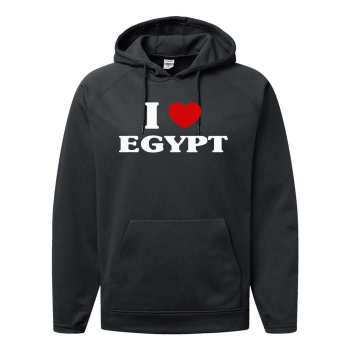 Egypt I Heart Egypt Souvenir I Love Egypt Performance Fleece Hoodie