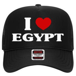 Egypt I Heart Egypt Souvenir I Love Egypt High Crown Mesh Back Trucker Hat