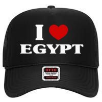 Egypt I Heart Egypt Souvenir I Love Egypt High Crown Mesh Back Trucker Hat