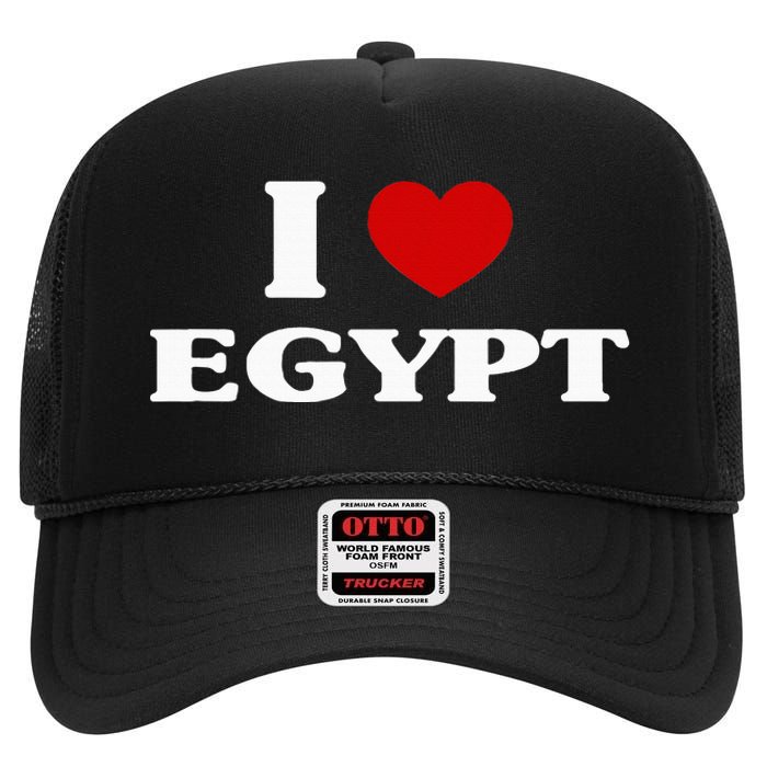 Egypt I Heart Egypt Souvenir I Love Egypt High Crown Mesh Back Trucker Hat