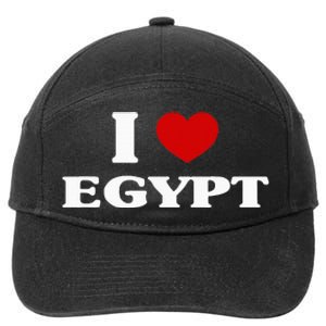 Egypt I Heart Egypt Souvenir I Love Egypt 7-Panel Snapback Hat