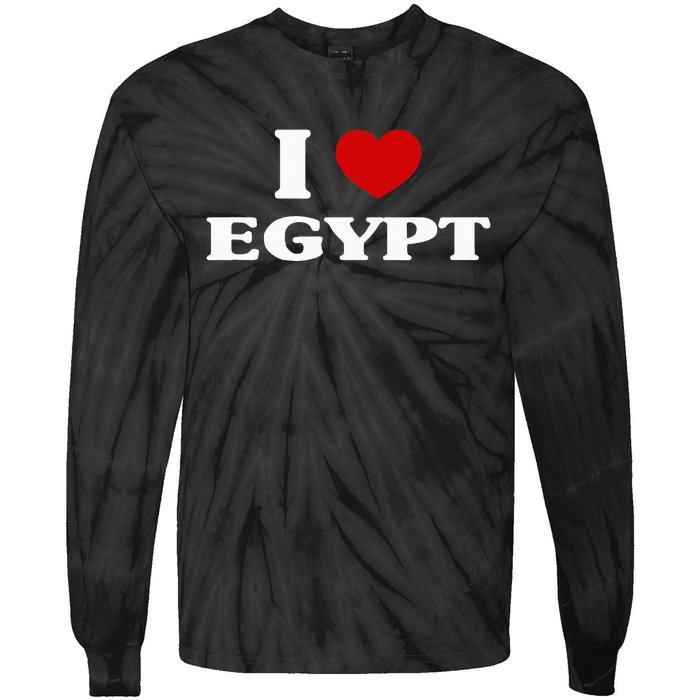 Egypt I Heart Egypt Souvenir I Love Egypt Tie-Dye Long Sleeve Shirt