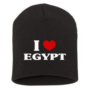 Egypt I Heart Egypt Souvenir I Love Egypt Short Acrylic Beanie