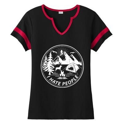 Epic I Hate People Design For Camping Lovers Ladies Halftime Notch Neck Tee