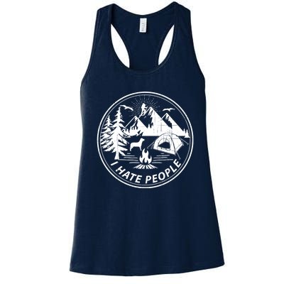 Epic I Hate People Design For Camping Lovers Women's Racerback Tank