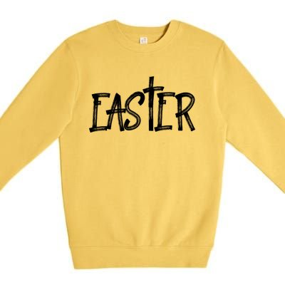 Easter Inspirational Holy Religious Week Easter Sunday Meaningful Gift Premium Crewneck Sweatshirt