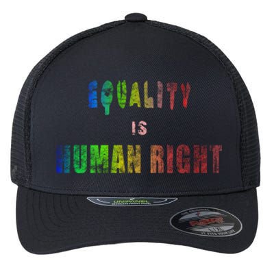 Equality Is Hu Right Gift Flexfit Unipanel Trucker Cap