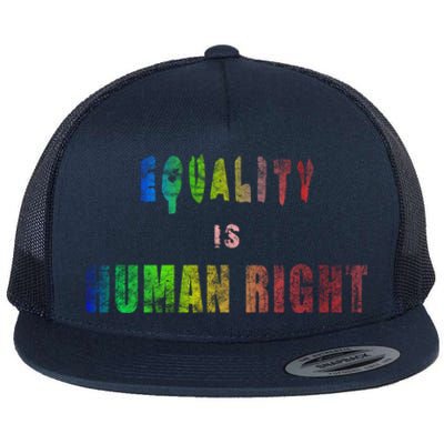 Equality Is Hu Right Gift Flat Bill Trucker Hat